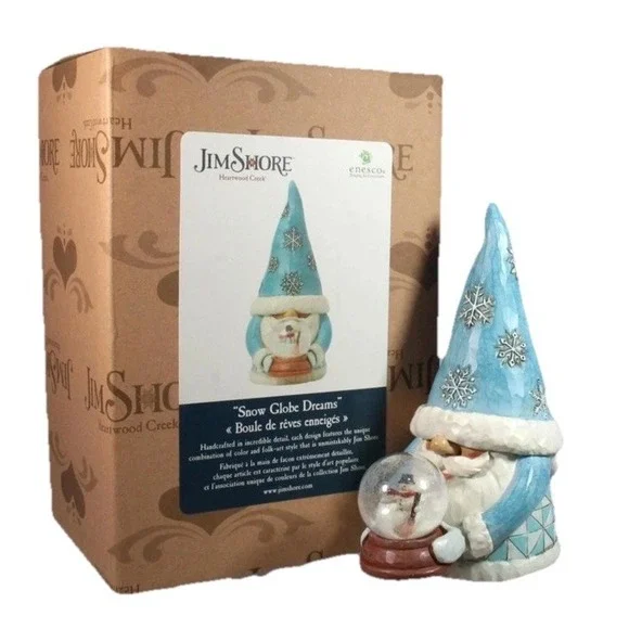 Jim Shore - SNOW GLOBE DREAMS - 2025 Holiday Gnome Figurine - 6017288 NIB - Picture 2 of 6